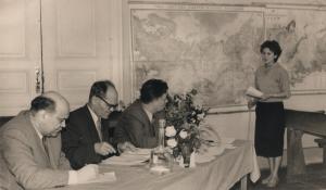 Захист дипломної роботи Ірини Шевців (Кравчук). 1960 р.